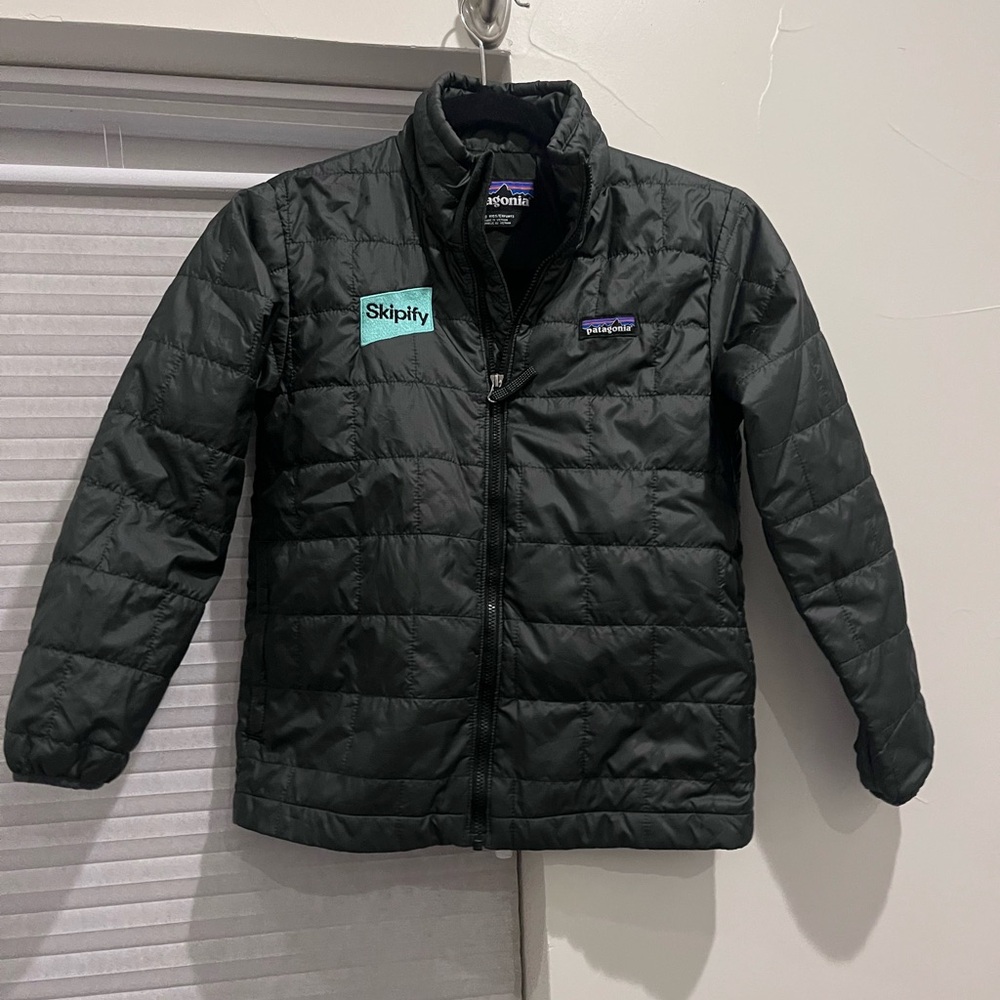 Patagonia Kids Down Sweater Jacket - Dark Gray Size 7-8
